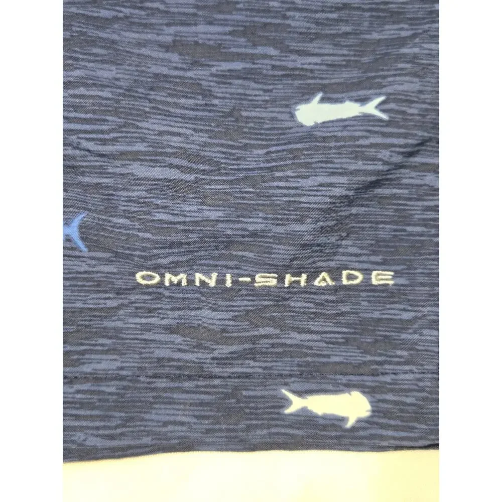 Columbia Omni-Shade fish print swim trunks
